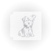Molde Vazado Corpo de Cão Yorkie 53 cm Plástico Mylar