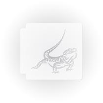 Molde Vazado de Dragão Barbudo 38 cm em Mylar Plástico