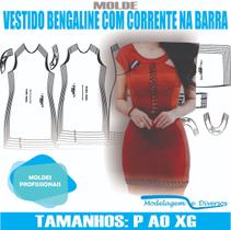 Molde vestido bengaline, modelagem&diversos, p-xg, correios