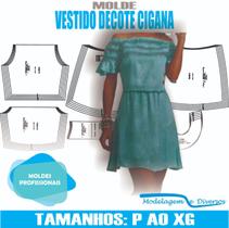 Molde vestido ciganinha, modelagem&diversos, p-xg, correios