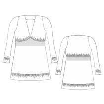 Molde vestido com busto franzido tamanho PP ao EXG by Maísa Rasche Molde vestido com busto franzido tamanho PP ao EXG by Maísa Rasche