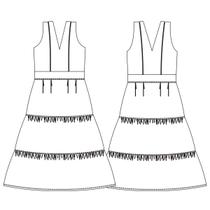 Molde vestido com camadas tamanho PP ao EXG by Maísa Rasche Molde vestido com camadas tamanho PP ao EXG by Maísa Rasche