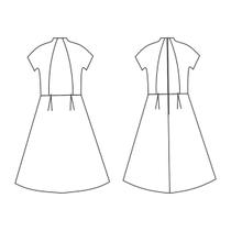 Molde vestido com saia godê tamanho PP ao EXG by Maísa Rasche