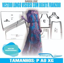 Molde vestido longo, modelagem&diversos, p-xg, correios