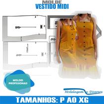 Molde Vestido Midi, Modelagem&Diversos Tam P ao XG, correios