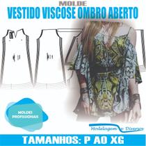 Molde vestido ombro aberto, modelagem&diversos p-xg correios