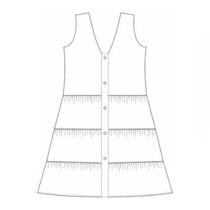 Molde vestido regata abotoamento tamanho PP ao EXG by Maísa Rasche