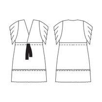 Molde vestido transpassado babado tamanho PP ao EXG by Maísa Rasche