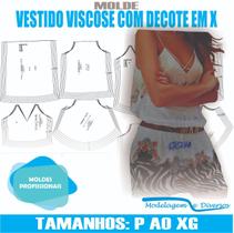 Molde vestido viscose, modelagem&diversos, p ao xg, correios