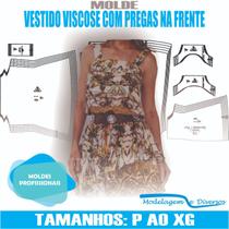 Molde vestido viscose, modelagem&diversos, p-xg, correios Molde vestido viscose, modelagem&diversos, p-xg, correios