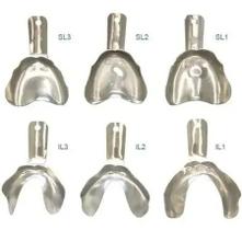 Moldeira Alumínio Lisa Rasa Desdentado Kit 6 Peças Odontológica Mac Dental