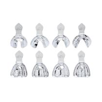 Moldeiras Adulto Perf. Rasa Desdentada Alum. 8Pç - Tecnodent Moldeiras Adulto Perf. Rasa Desdentada Alum. 8Pç - Tecnodent