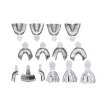 Moldeiras Adulto Perfurada Dentada Alumínio 14pç - Tecnodent Moldeiras Adulto Perfurada Dentada Alumínio 14pç - Tecnodent