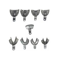 Moldeiras Total Perfurada Adulto Dentado com 9 Peças em Alumínio Giachetti