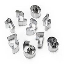 Moldes Culinários Para Corte De Biscoitos E Doces aço inox Números Moda do Chef