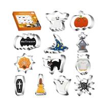 Moldes De Biscoito Em Forma De Morcego Para Halloween 12PCS Em Aço Inoxidável Ferramentas Moldes De Biscoito Em Forma De Morcego Para Halloween 12PCS Em Aço Inoxidável Ferramentas