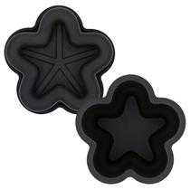 Moldes de bolo de mousse de silicone em forma de flor para assar, pretos Moldes de bolo de mousse de silicone em forma de flor para assar, pretos