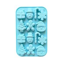 Moldes De Chocolate De Natal Com 14 Cavidades, Moldes De Silicone Para Doces, Floco De Neve, Boneco