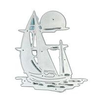 Moldes De Corte Para Scrapbooking Em Metal De Barco À Vela, Fundo Para Cartões, DIY, Embossing,