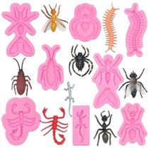 Moldes de fondant de silicone Spider Scary Halloween Insect, 8 unidades Moldes de fondant de silicone Spider Scary Halloween Insect, 8 unidades