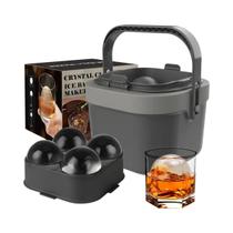 Moldes De Gelo Em Cristal Grande De 2,4 Polegadas Para Fazer Bolas De Gelo, 4 Esferas, Fácil De