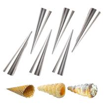 Moldes de panelas de bolo 6pcs croissants moldes de rolo de cone de tubo cônico