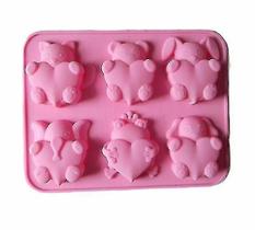 Moldes de panelas de bolo molde de desenho animado de silicone molde artesanal diy para material de qualidade alimentar de bolo