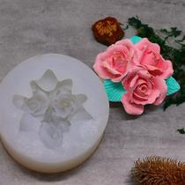 Moldes de panelas de bolo molde de silicone em forma de rosa do dia dos namorados 1pc