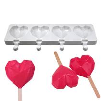 Moldes de picolé Hory Silicone 4 cavidades para sorvete infantil