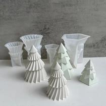 Moldes De Resina Para Enfeites De Árvore De Natal, 2 Peças De Silicone Para Velas E Gesso,