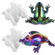 Moldes de resina Wehous Frog Shape, conjunto de 2 em silicone 3D para bricolage
