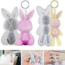 Moldes de Silicone 3D Coelho Voaesdk - 2 Unidades para Resina e Artesanato Moldes de Silicone 3D Coelho Voaesdk - 2 Unidades para Resina e Artesanato