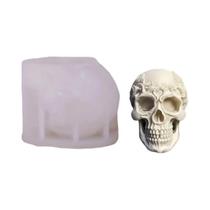 Moldes De Silicone 3D De Caveira Com Flores Para Velas De Halloween, Sabonetes Artesanais E
