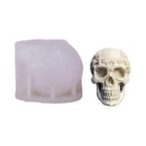 Moldes De Silicone 3D De Caveira Com Rosas Para Velas, Sabonetes Artesanais, Resina E Cimento Moldes De Silicone 3D De Caveira Com Rosas Para Velas, Sabonetes Artesanais, Resina E Cimento