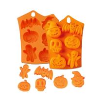 Moldes De Silicone Antiaderente Para Halloween Em Formas De Abóbora, Caveira, Morcego E Fantasma