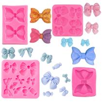 Moldes de silicone com gravata borboleta de 4 peças para bolo e chocolate Moldes de silicone com gravata borboleta de 4 peças para bolo e chocolate