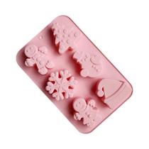 Moldes De Silicone De Boneco De Neve E Árvore De Natal Para Sabonetes Artesanais, Biscoitos, Bolos E