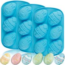 Moldes de silicone em forma de ovo Sidosir para chocolate de 6 cavidades