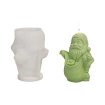 Moldes De Silicone Em Forma De Papai Noel Para Velas, Aromaterapia, Gesso, Decoração De Festivais E Moldes De Silicone Em Forma De Papai Noel Para Velas, Aromaterapia, Gesso, Decoração De Festivais E