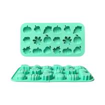 Moldes De Silicone Mini De 18 Cavidades Para Artesanato De Sabão, Abóbora, Pinha, Folhas De Bordo,