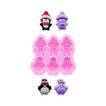 Moldes De Silicone Para Bells De Natal, Boneco De Neve E Casa De Neve Para Fondant, Acessórios De
