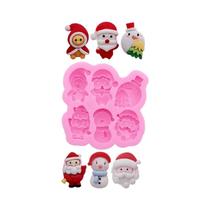 Moldes De Silicone Para Bells De Natal, Boneco De Neve E Casa De Neve Para Fondant, Acessórios De