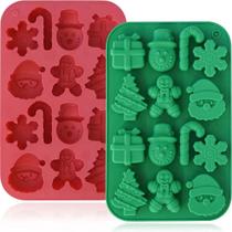 Moldes De Silicone Para Chocolate E Doces De Natal: Floco De Neve, Boneco De Neve, Árvore De Natal,