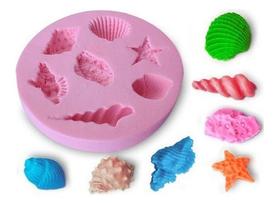 Moldes De Silicone Para Confeitaria Fundo Do Mar Conchinhas 7,5 cm Artesanato Oceano Moldes De Silicone Para Confeitaria Fundo Do Mar Conchinhas 7,5 cm Artesanato Oceano