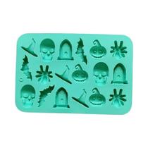 Moldes De Silicone Para Halloween Com 18 Cavidades: Fantasma, Abóbora, Morcego, Crânio E Chapéu De Moldes De Silicone Para Halloween Com 18 Cavidades: Fantasma, Abóbora, Morcego, Crânio E Chapéu De