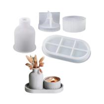 Moldes De Silicone Para Vaso Oval 4 Peças Para Resina, Gesso, Cimento, Concreto, Artesanato DIY, Moldes De Silicone Para Vaso Oval 4 Peças Para Resina, Gesso, Cimento, Concreto, Artesanato DIY,