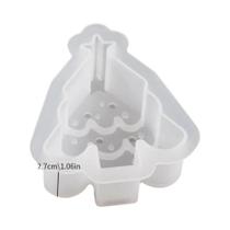 Moldes de Silicone para Vela de Natal - Floco de Neve, Rena e Homem de Gengibre