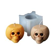 Moldes De Silicone Para Velas De Abóbora E Caveira Quadradas De Halloween, DIY, Resina Epóxi,
