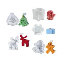 Moldes De Silicone Para Velas Em Forma De Homem De Gengibre E Boneco De Neve, 3 Peças, DIY Para