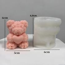 Moldes De Silicone Para Velas Em Forma De Urso Fofo 3D, Moldes De Sabão Artesanal DIY, Decoração